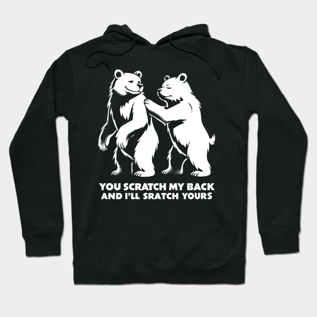 Scratch My Back Funny Literally Pun Dad Joke Funny Bear Hoodie by KsuAnn